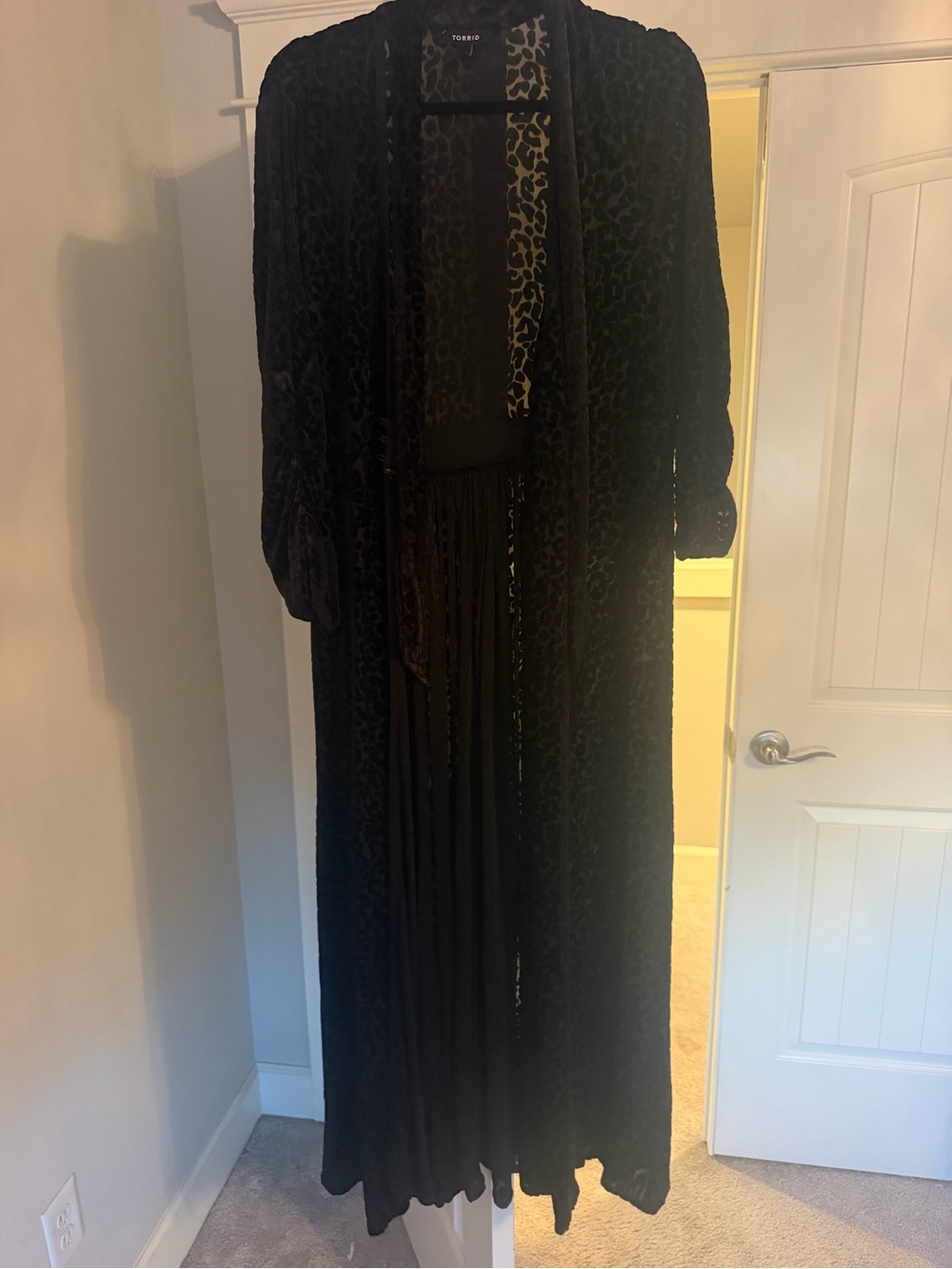 torrid Black Velvet Burnout Maxi Dress